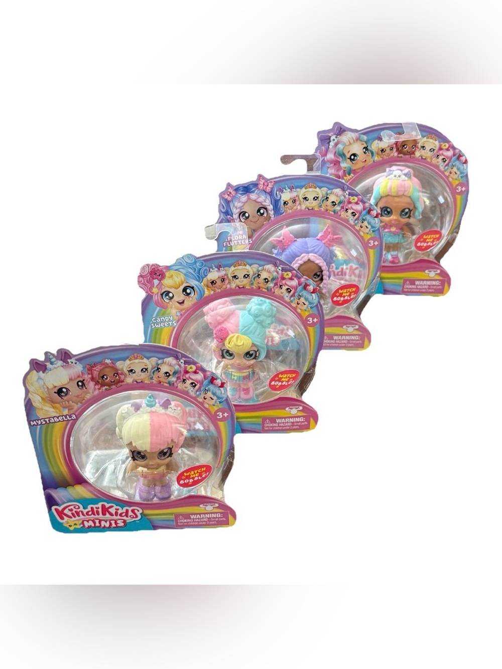 4 Kindi Kids Minis Mini Dolls Pearlina Candy Sweets Flora Mystabella New NIP NIB